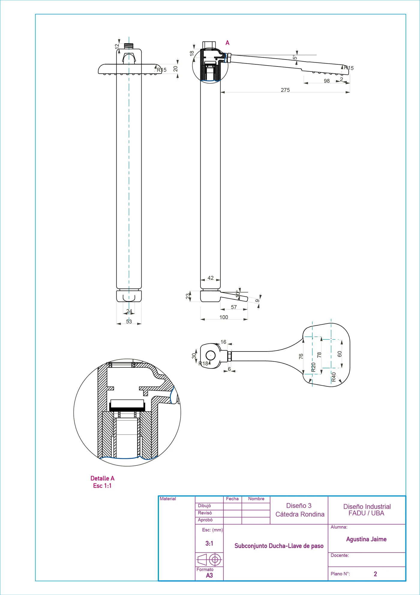 Aqua Sense technical drawing
