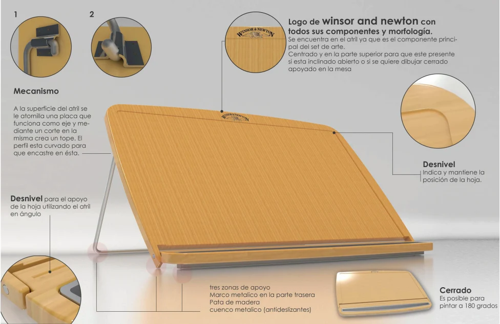 Universal Art Set, bamboo and aluminium tools for inclusive design